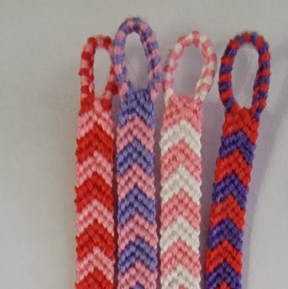 Colorful Chevron Friendship Bracelets - Picture 5 of 8